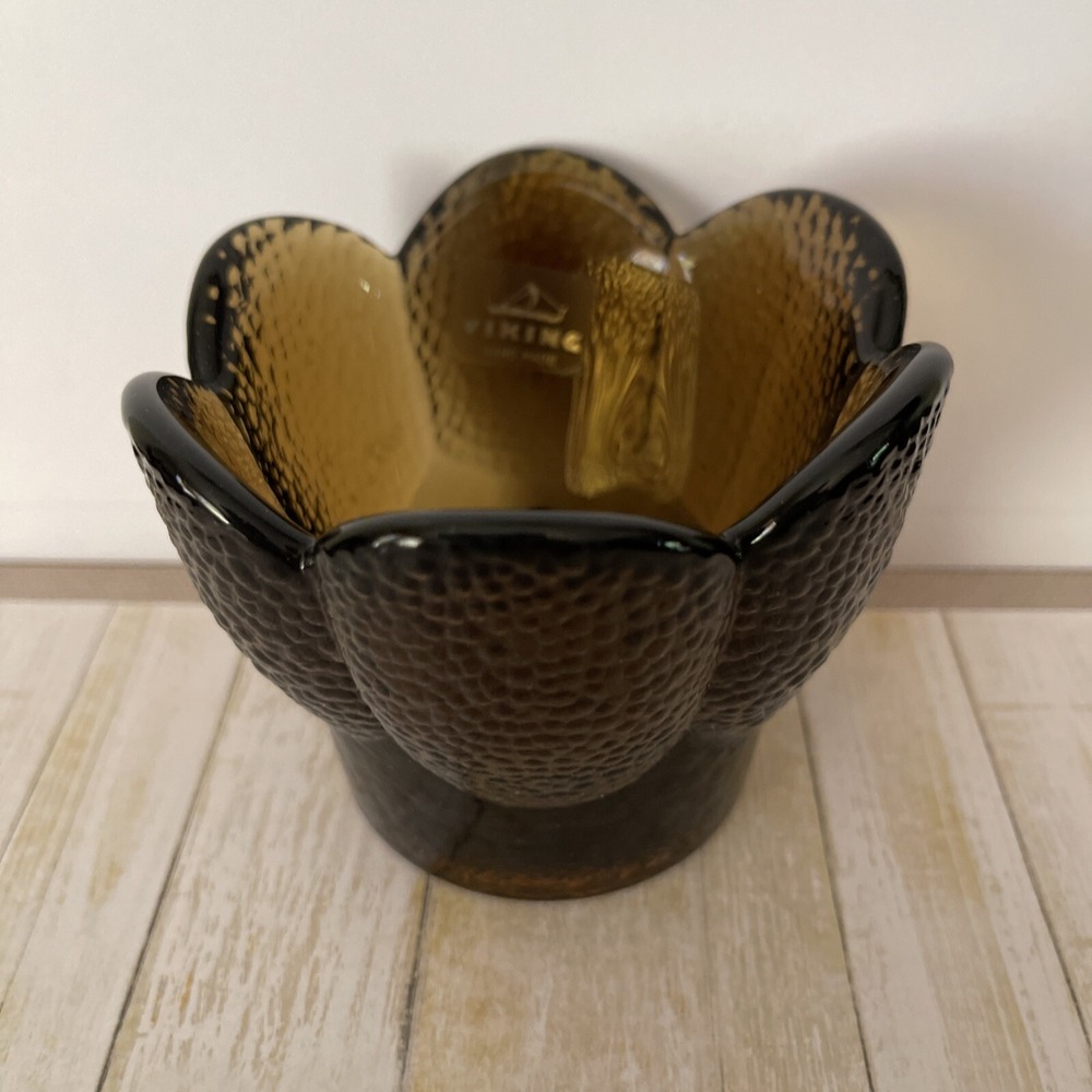 Vtg Viking Soft Lights Candle Glimmer Votive Holder With Original Sticker 7837‎